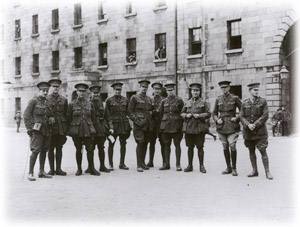 D Company Officers photographed at Royal/ Collins Barracks.