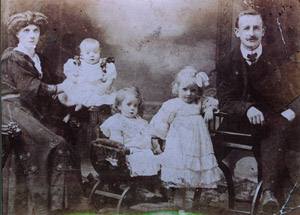 Andrew & Mary Kinsella with their children, Andrew, John and Christina.