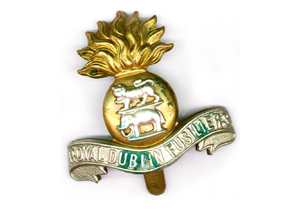 A Royal Dublin Fusiliers Pin which belonged to a Fusiliers soldier, John McGrath.