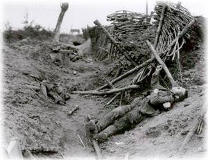 A German soldier killed in battle.